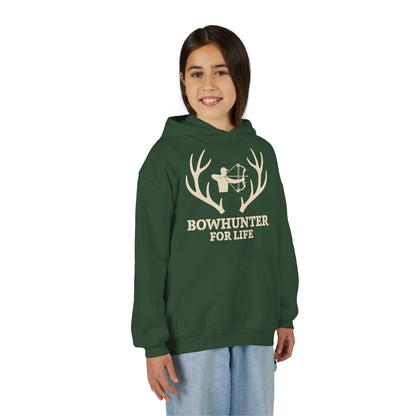 Bowhunter For Life Youth Unisex Hoodie | Perfect for Young Archers, Great for Gift Giving, Outdoor Adventures, Hunting Trips