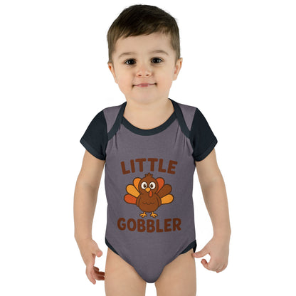 Little Gobbler Infant Unisex Onesie | Baby Clothes, Fall Fashion, Holiday Outfit, Cute Baby Gift, Turkey Onesie