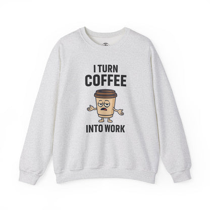 Coffee Lover's Crewneck Sweatshirt - Perfect Gift for Baristas and Caffeine Junkies, Fun Coffee Humor, Cozy Lounge Wear