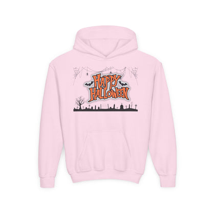 Halloween Youth Hoodie, Cozy Sweatshirt for Kids, Fun Fall Apparel, Spooky Season Hoodie, Trick or Treat Gift