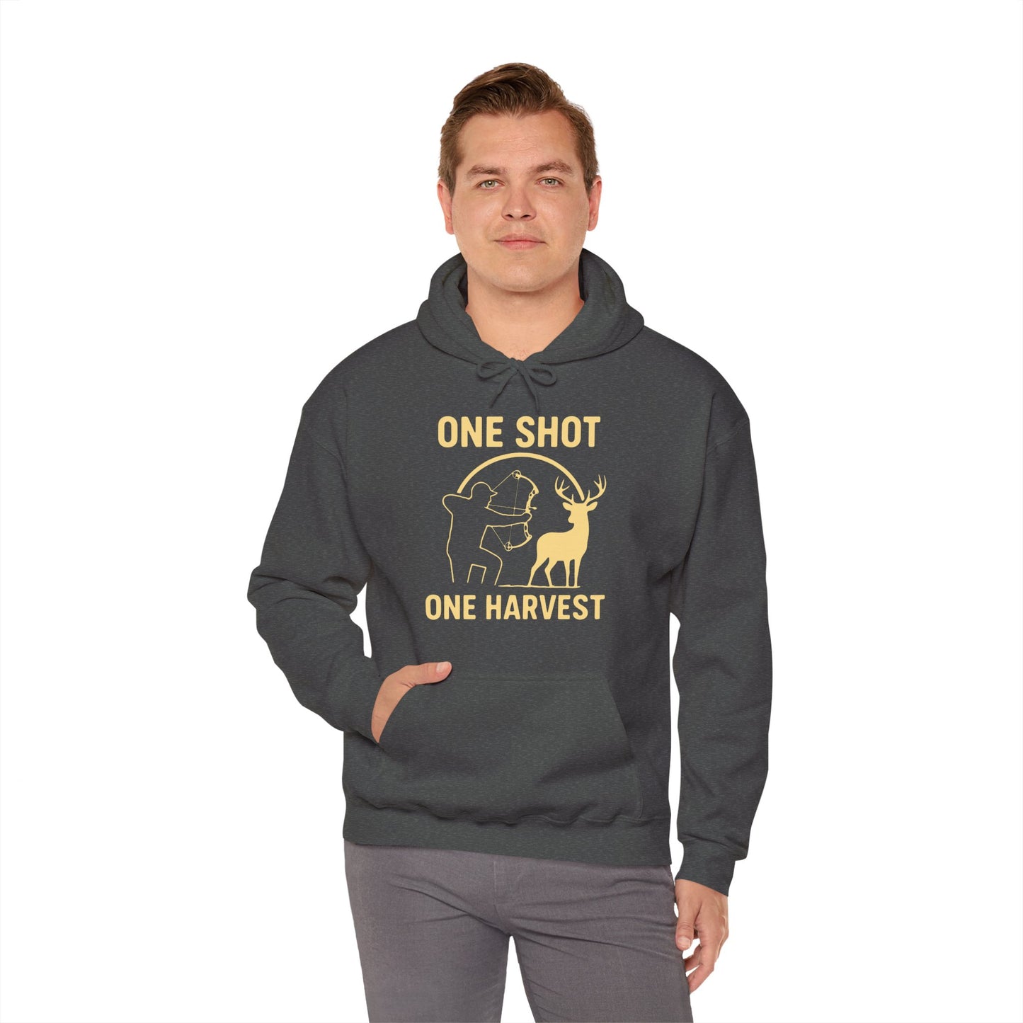 One Shot One Harvest Unisex Hoodie | Great for Outdoor Lovers, Gift for Hunters, Cozy Fall Apparel