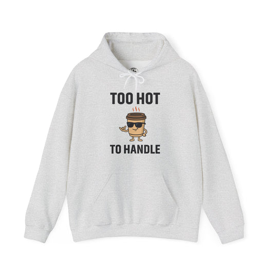 Coffee Cup Guy Too Hot To Handle Unisex Hoodie | Funny Gift, Cozy Graphic Hoodie, Casual Wear, Office Apparel