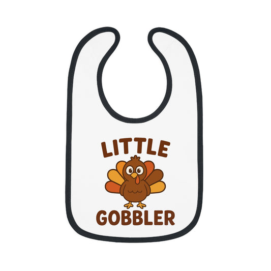 Little Gobbler Baby Bib | Cute Infant Bib, Holiday Gift, Toddler Bib, Thanksgiving Outfit, Baby Shower Gift