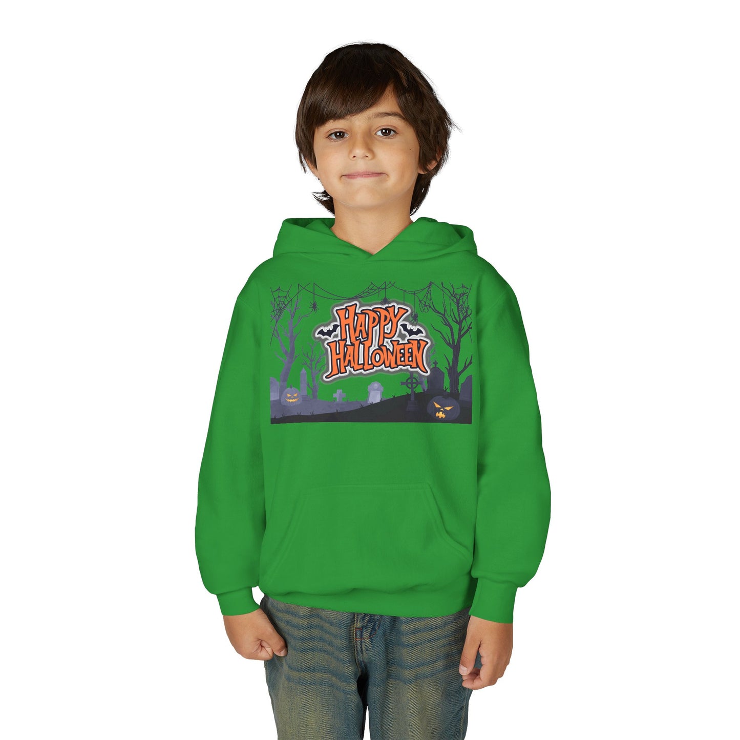 Youth Halloween Sweatshirt - Cozy Fall Apparel, Spooky Season Gift, Kids Hoodie, Holiday Celebration Wear, Trick or Treat Outfit