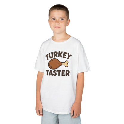 Turkey Taster Kids Tee, Fun Holiday Shirt, Thanksgiving Gift, Family Gathering Outfit, Cute Kids Clothing