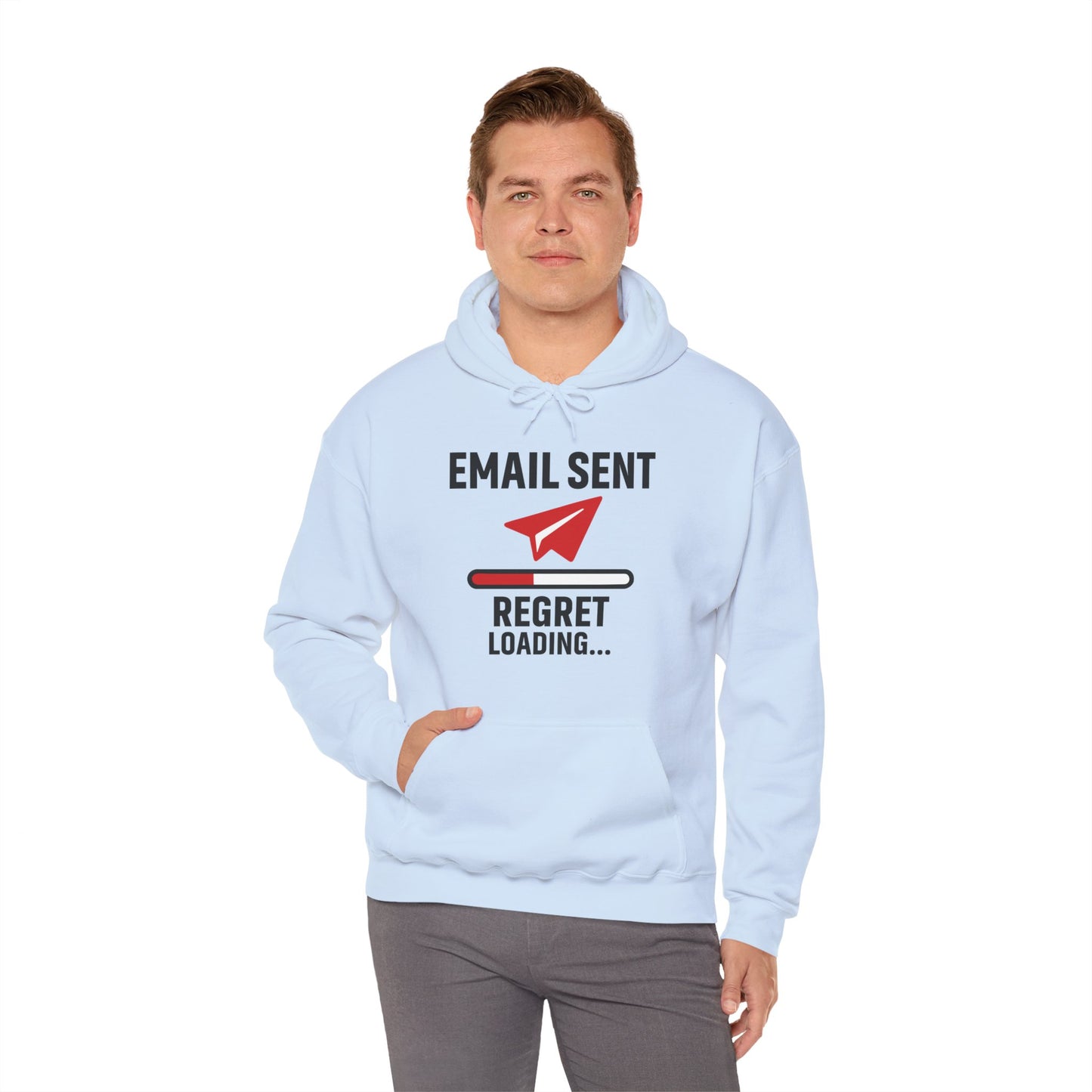 Email Sent Regret Loading Unisex Hoodie | Funny Hooded Sweatshirt for Tech Lovers, Gift for Office Humor