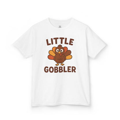 Little Gobbler Youth Unisex T-Shirt | Thanksgiving Kids Tee, Fall Family Fun Tee, Holiday Gift for Kids, Cute Thanksgiving Apparel