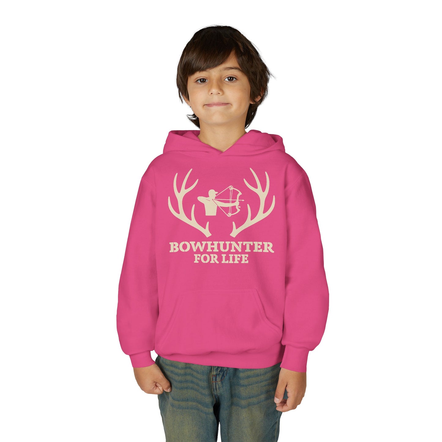Bowhunter For Life Youth Unisex Hoodie | Perfect for Young Archers, Great for Gift Giving, Outdoor Adventures, Hunting Trips