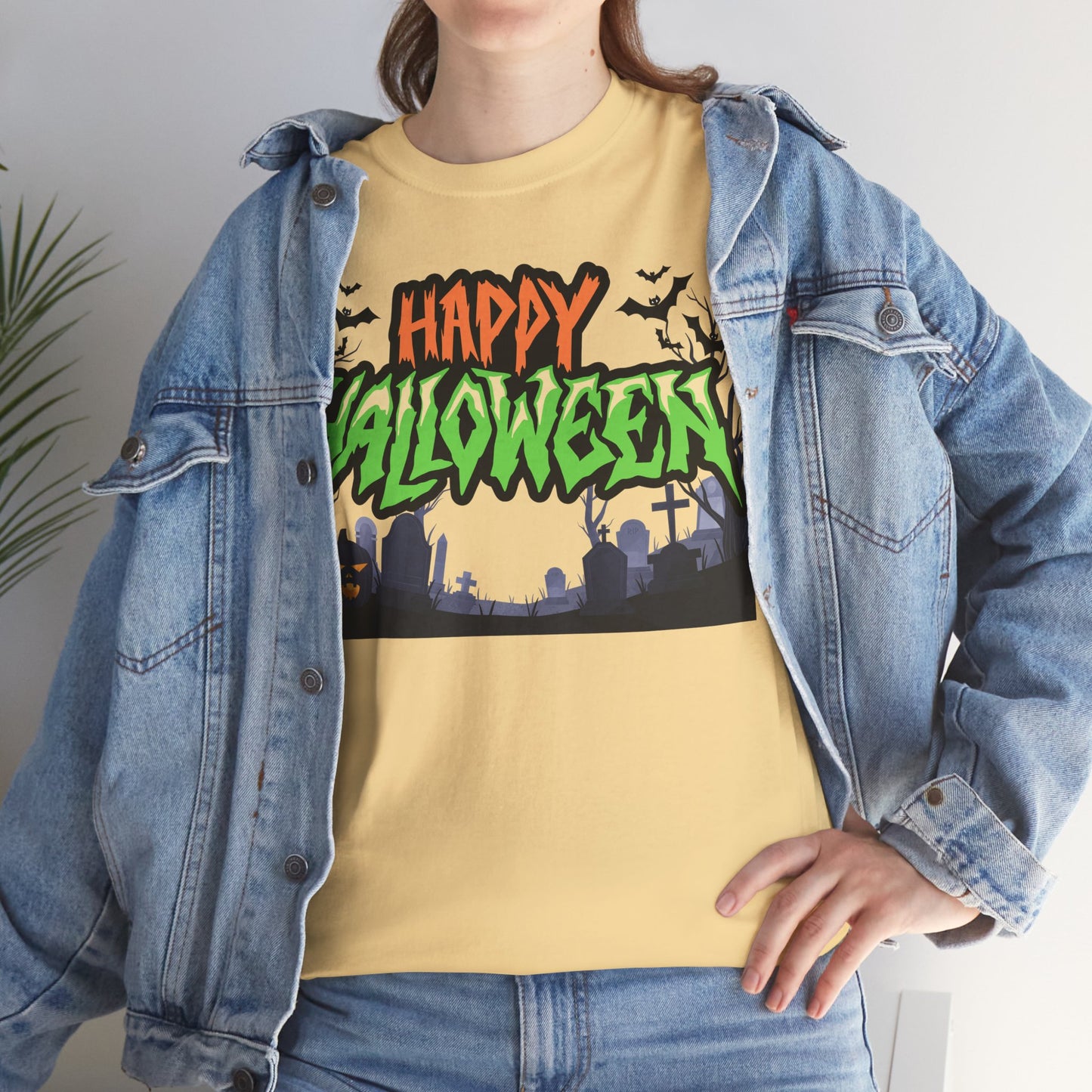 Halloween Graphic Tee, Unisex Heavy Cotton Shirt, Spooky Holiday Apparel, [...]