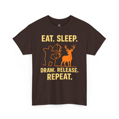 Eat Sleep Draw Release Repeat Unisex T-Shirt | Perfect for Outdoor Lovers, Gifts for Adventurers