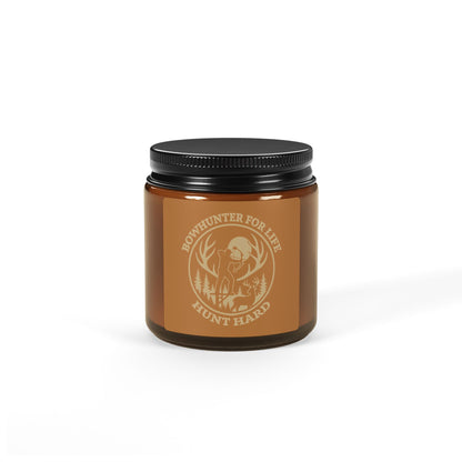 Rustic Amber Jar Soy Candle - Perfect for Home Decor, Gifts for Hunters, Cozy Vibes, Relaxation, Aromatherapy
