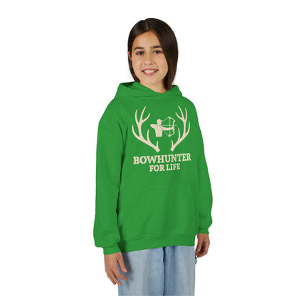 Bowhunter For Life Youth Unisex Hoodie | Perfect for Young Archers, Great for Gift Giving, Outdoor Adventures, Hunting Trips