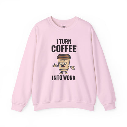 Coffee Lover's Crewneck Sweatshirt - Perfect Gift for Baristas and Caffeine Junkies, Fun Coffee Humor, Cozy Lounge Wear