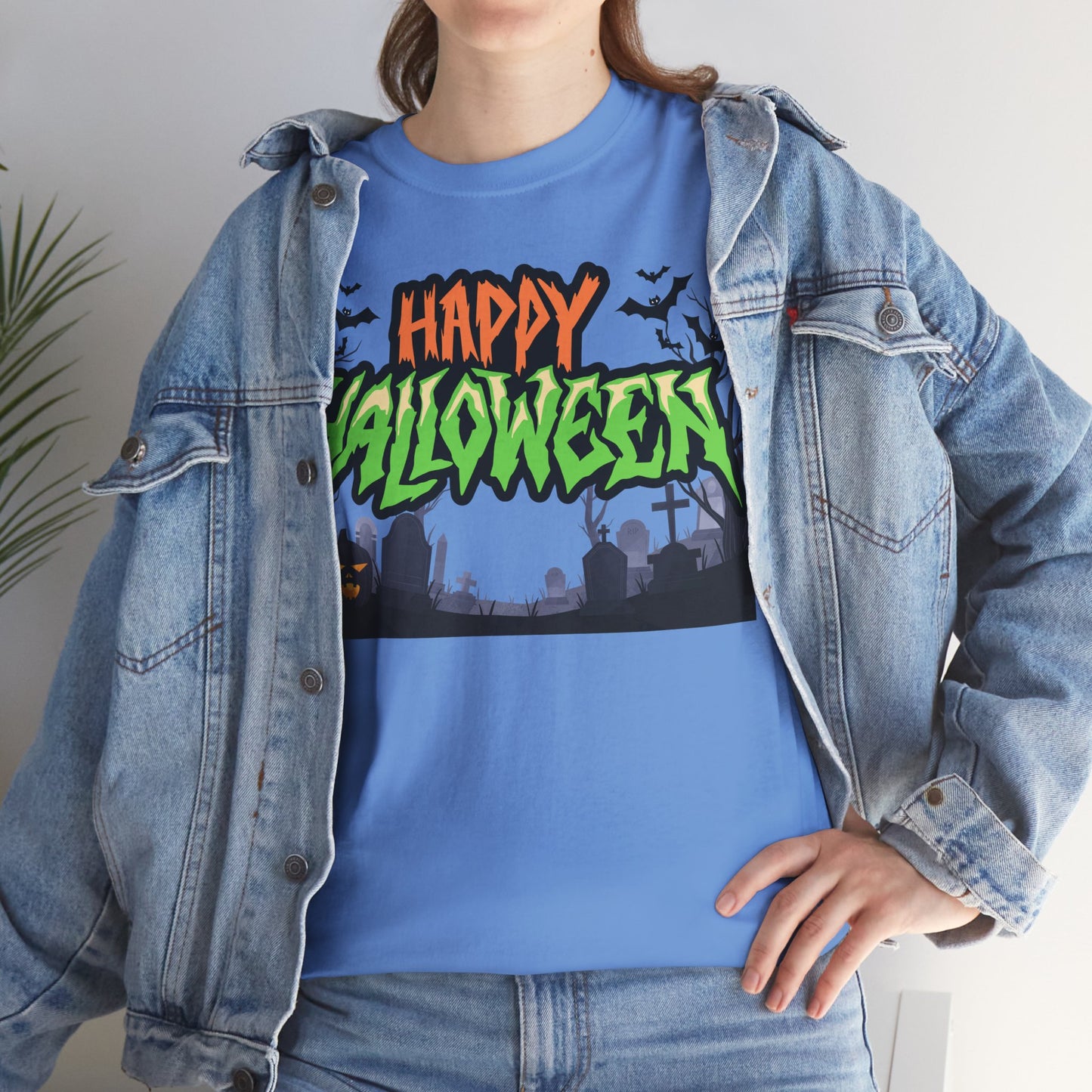 Halloween Graphic Tee, Unisex Heavy Cotton Shirt, Spooky Holiday Apparel, [...]