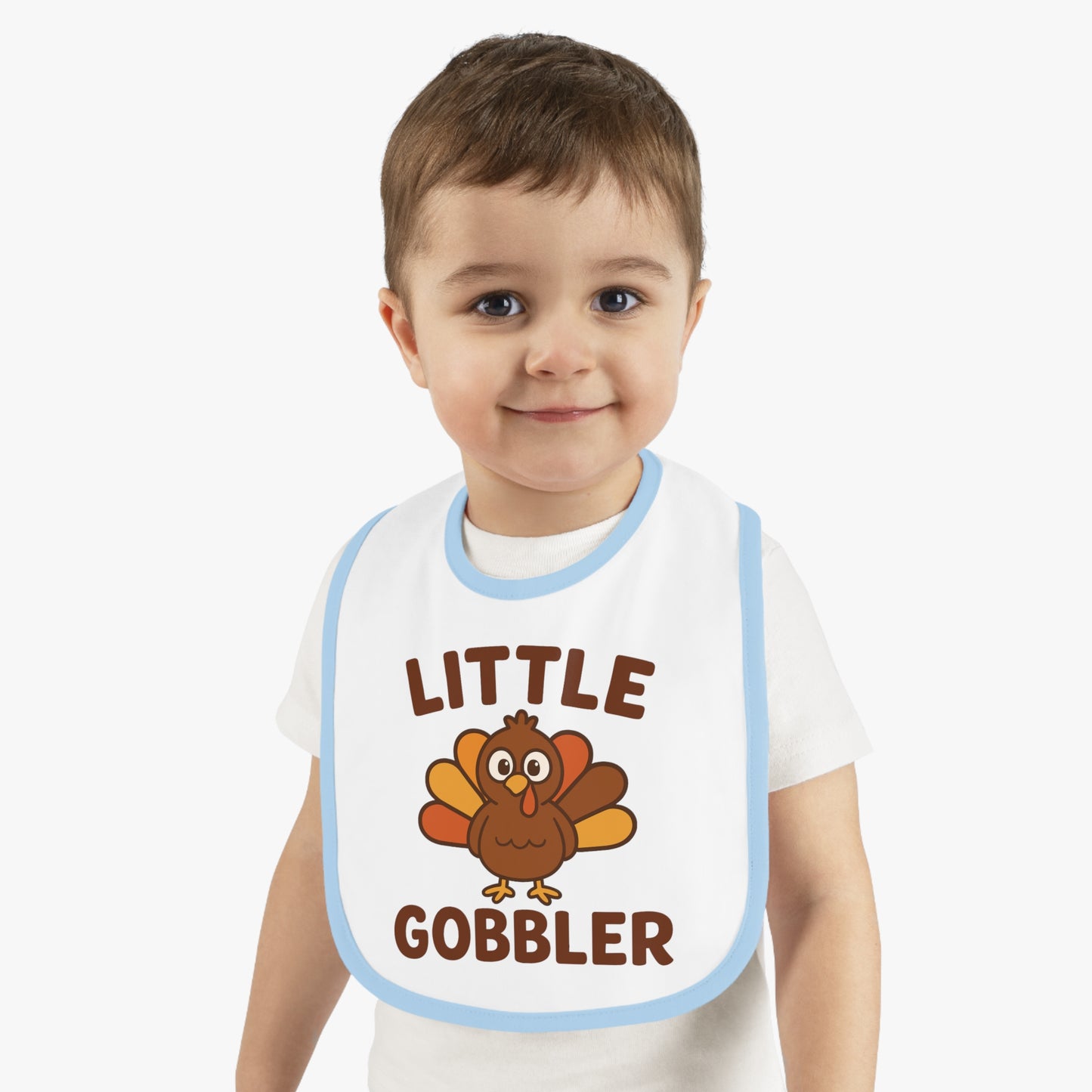 Little Gobbler Baby Bib | Cute Infant Bib, Holiday Gift, Toddler Bib, Thanksgiving Outfit, Baby Shower Gift