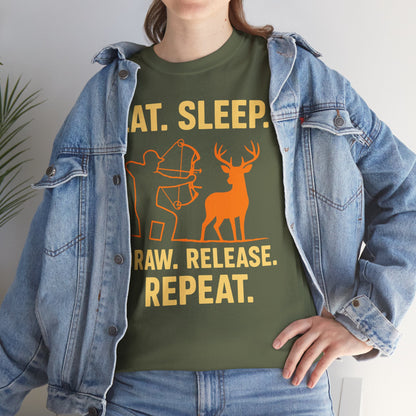 Eat Sleep Draw Release Repeat Unisex T-Shirt | Perfect for Outdoor Lovers, Gifts for Adventurers