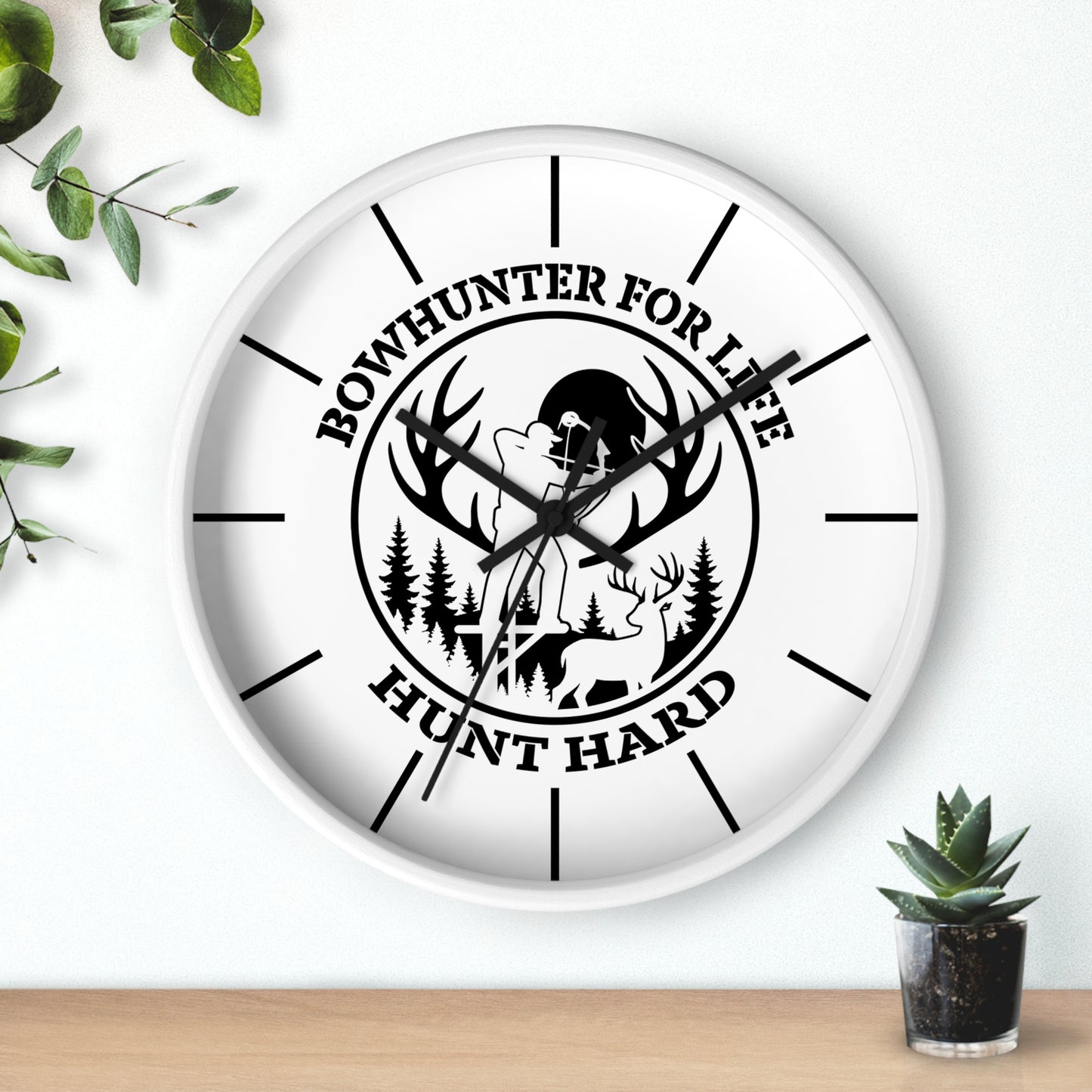 Bowhunter for Life Wall Clock - Perfect Gift for Hunting Enthusiasts, Lodge Decor, Outdoor Life, Rustic Home