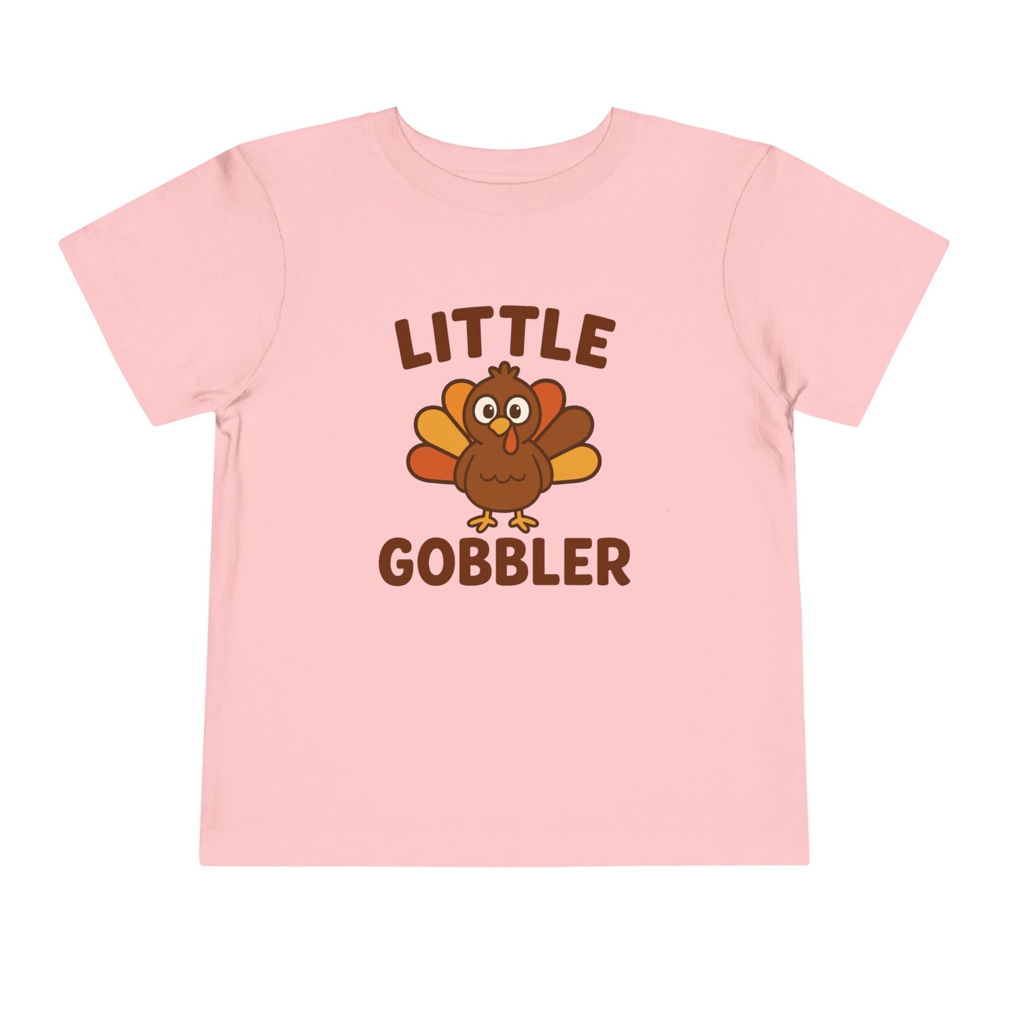 Little Gobbler Toddler Unisex T-Shirt | Thanksgiving Tee, Cute Turkey T-Shirt for Kids, Fall Family Celebration Wear