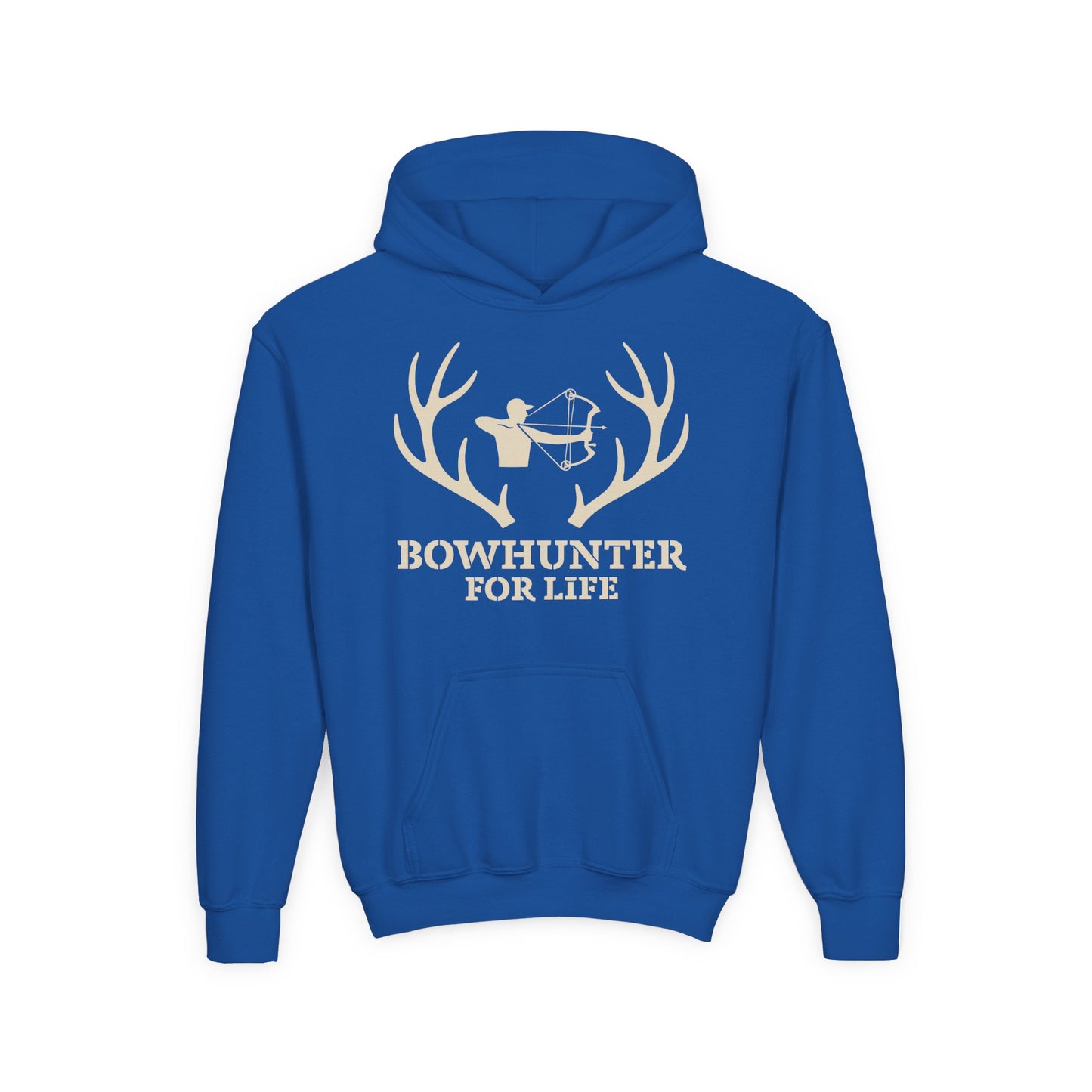 Bowhunter For Life Youth Unisex Hoodie | Perfect for Young Archers, Great for Gift Giving, Outdoor Adventures, Hunting Trips