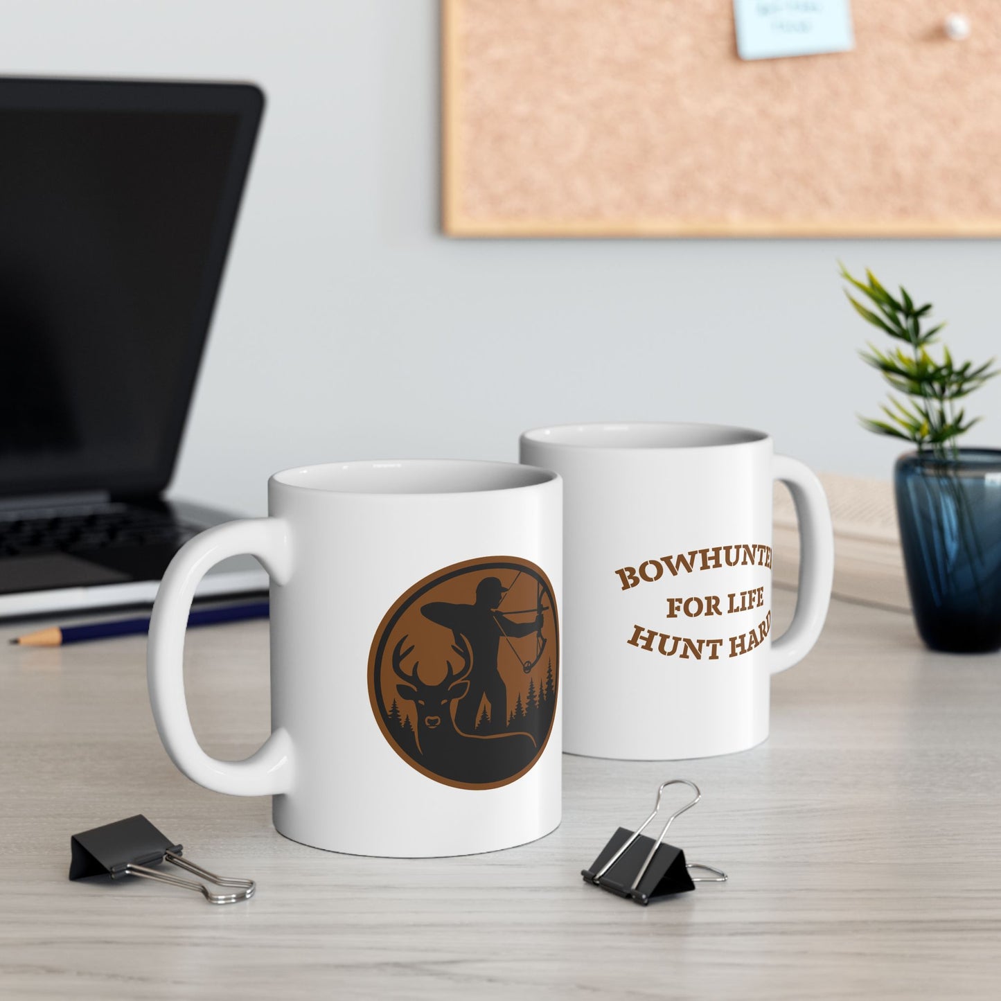 Bowhunter for Life Coffee Mug | Perfect Gift for Outdoorsy Friends, Coffee Lover, Hunter Decor, and Camping