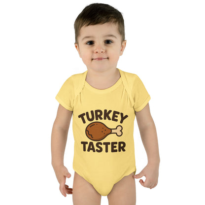 Thanksgiving Baby Bodysuit, Cute Infant Outfit, Holiday Gift for Newborns, Turkey Taster Onesie, Baby Shower Present, Fall Celebration