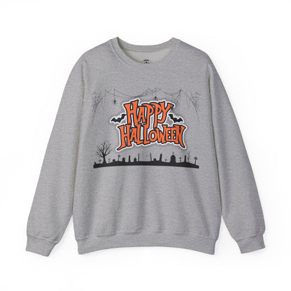 Happy Halloween Unisex Crewneck Sweatshirt, Fall Fashion, Halloween Attire, Cozy Sweatshirt, Spooky Season Apparel