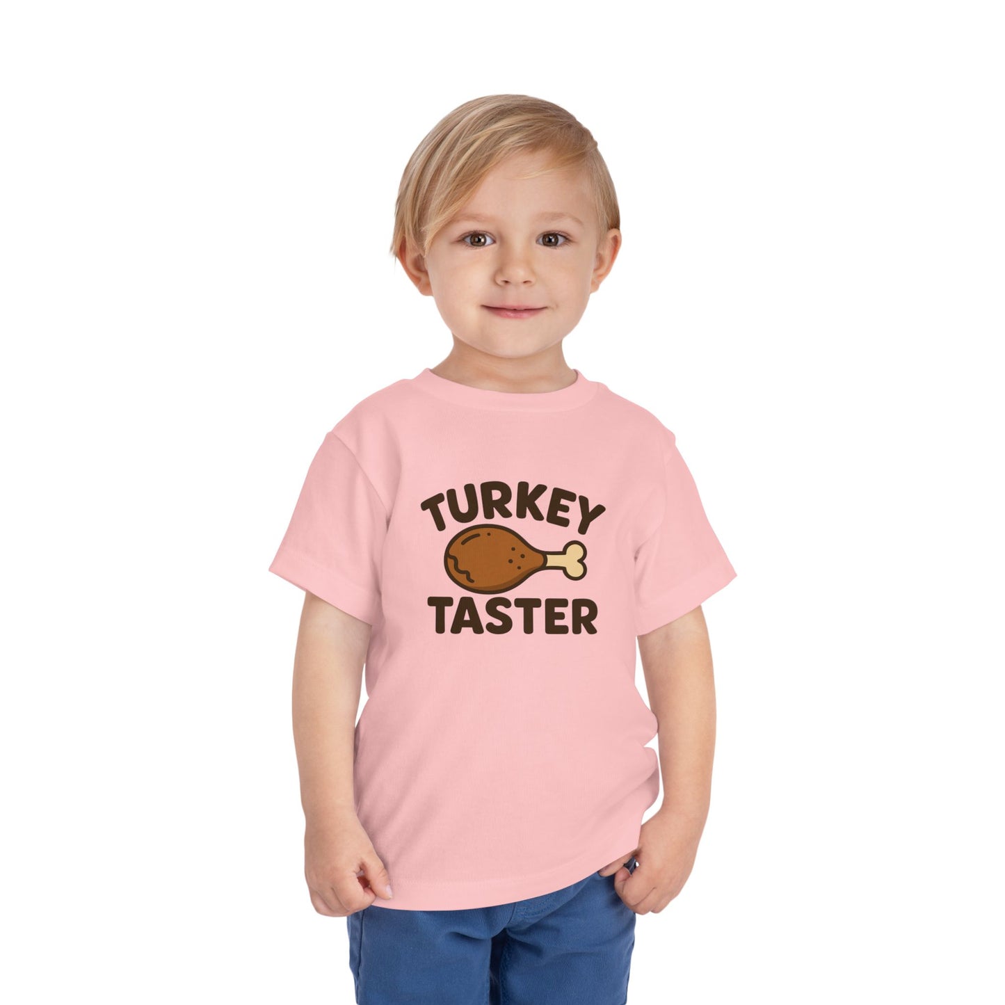 Turkey Taster Toddler Unisex T-Shirt | Fun Holiday Shirt, Thanksgiving Apparel, Gift for Kids, Cute Foodie Outfit