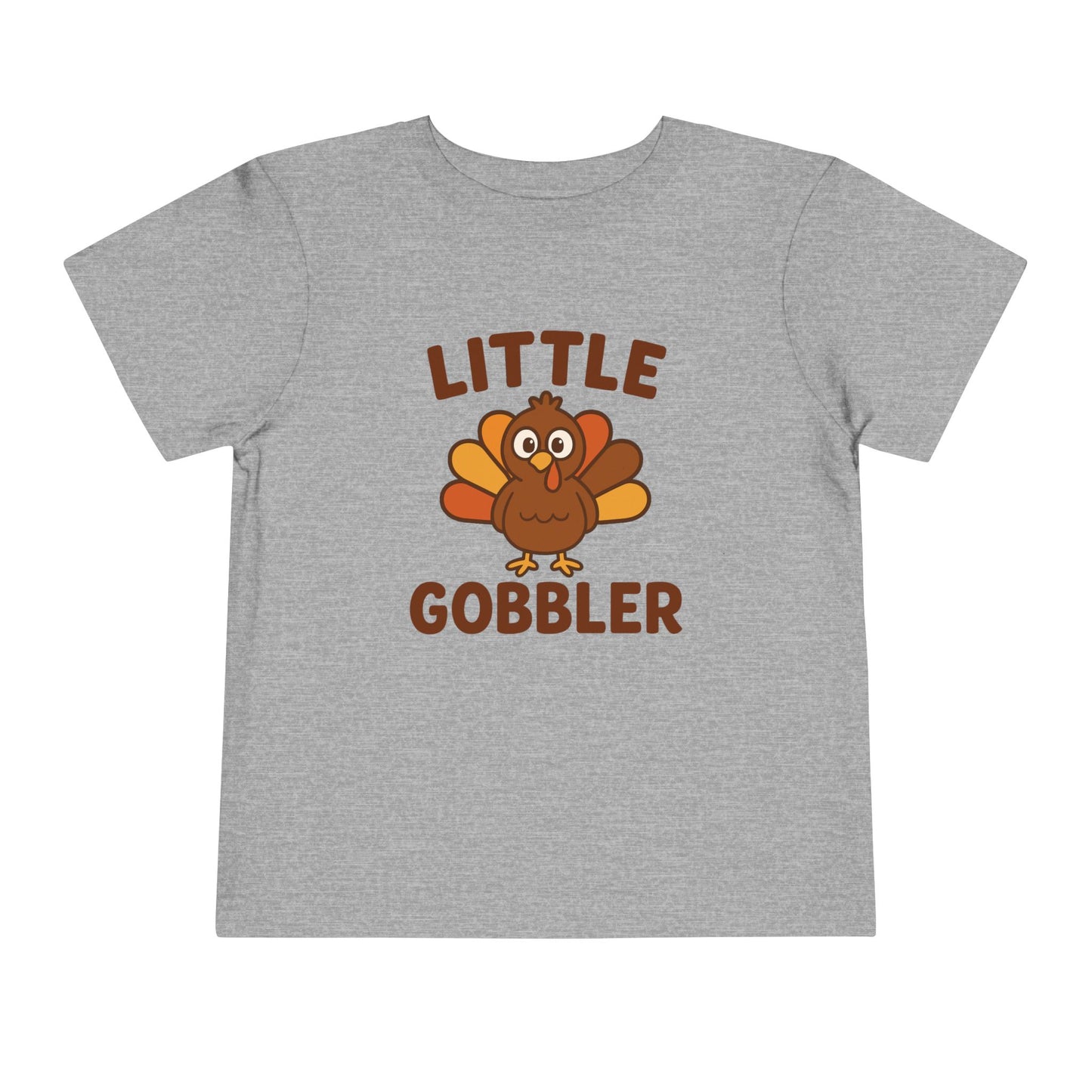 Little Gobbler Toddler Unisex T-Shirt | Thanksgiving Tee, Cute Turkey T-Shirt for Kids, Fall Family Celebration Wear