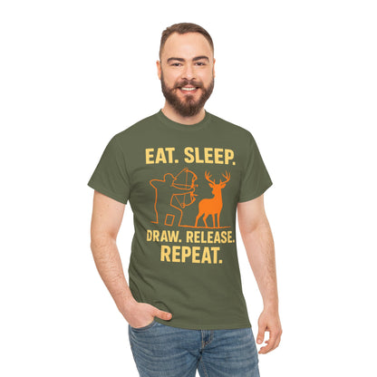 Eat Sleep Draw Release Repeat Unisex T-Shirt | Perfect for Outdoor Lovers, Gifts for Adventurers