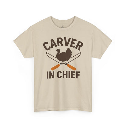 Carver In Chief Unisex T-Shirt | Holiday Shirt, Thanksgiving Gift, Family Gathering Apparel, Turkey Day Style, Funny Thanksgiving Tee
