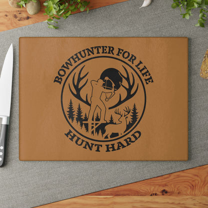Bowhunter for Life Glass Cutting Board | Perfect Gift for Outdoor Enthusiasts, Kitchen Decor, Hunting Gifts, Cooking Accessories