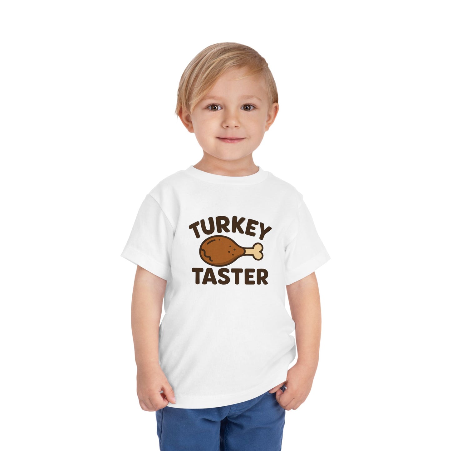 Turkey Taster Toddler Unisex T-Shirt | Fun Holiday Shirt, Thanksgiving Apparel, Gift for Kids, Cute Foodie Outfit