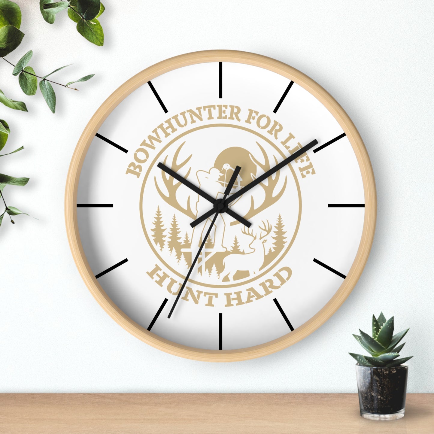 Bowhunter for Life Wall Clock - Perfect Gift for Hunting Enthusiasts, Lodge Decor, Outdoor Life, Rustic Home
