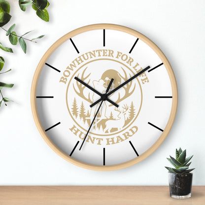 Bowhunter for Life Wall Clock - Perfect Gift for Hunting Enthusiasts, Lodge Decor, Outdoor Life, Rustic Home