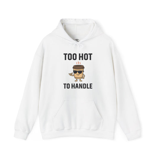 Coffee Cup Guy Too Hot To Handle Unisex Hoodie | Funny Gift, Cozy Graphic Hoodie, Casual Wear, Office Apparel