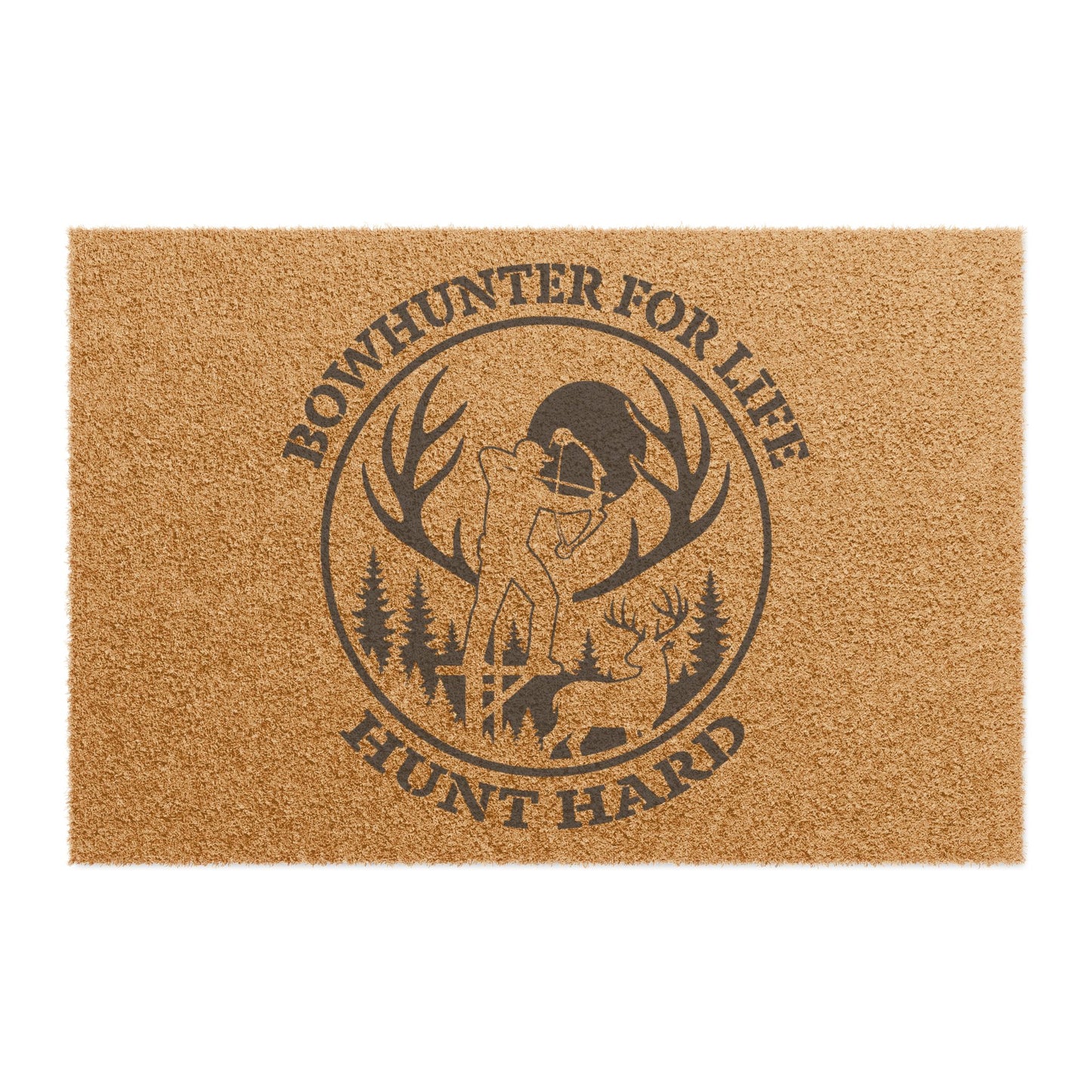Hunting Doormat, Bowhunter Welcome Mat, Outdoor Decor, Gift for Hunters, Nature Lover Entrance Rug