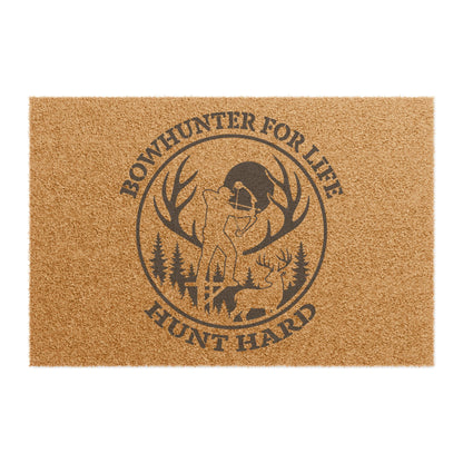 Hunting Doormat, Bowhunter Welcome Mat, Outdoor Decor, Gift for Hunters, Nature Lover Entrance Rug