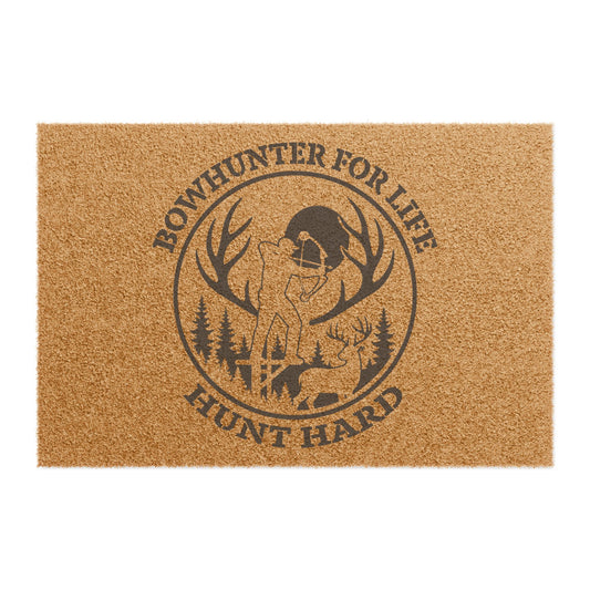Hunting Doormat, Bowhunter Welcome Mat, Outdoor Decor, Gift for Hunters, Nature Lover Entrance Rug