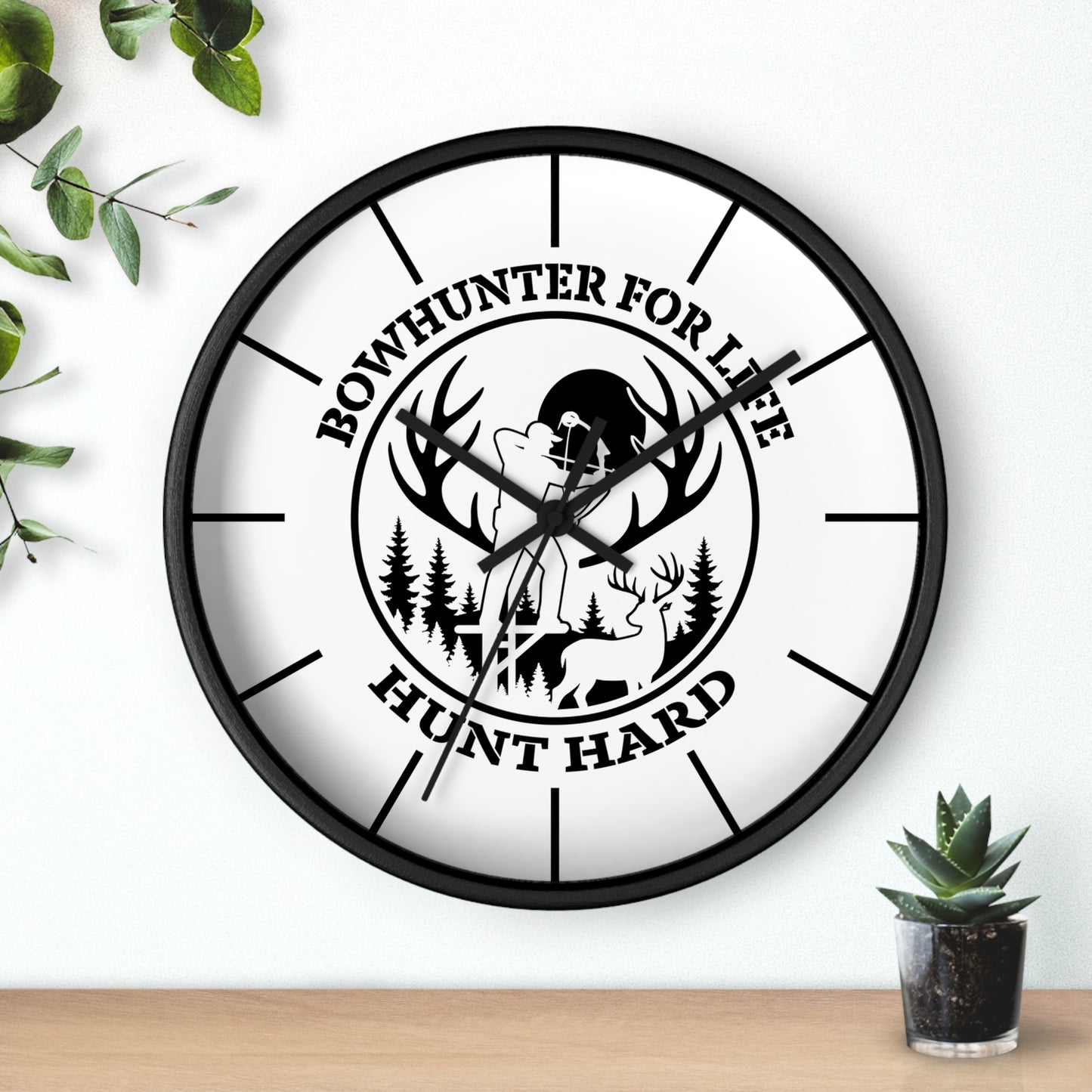 Bowhunter for Life Wall Clock - Perfect Gift for Hunting Enthusiasts, Lodge Decor, Outdoor Life, Rustic Home