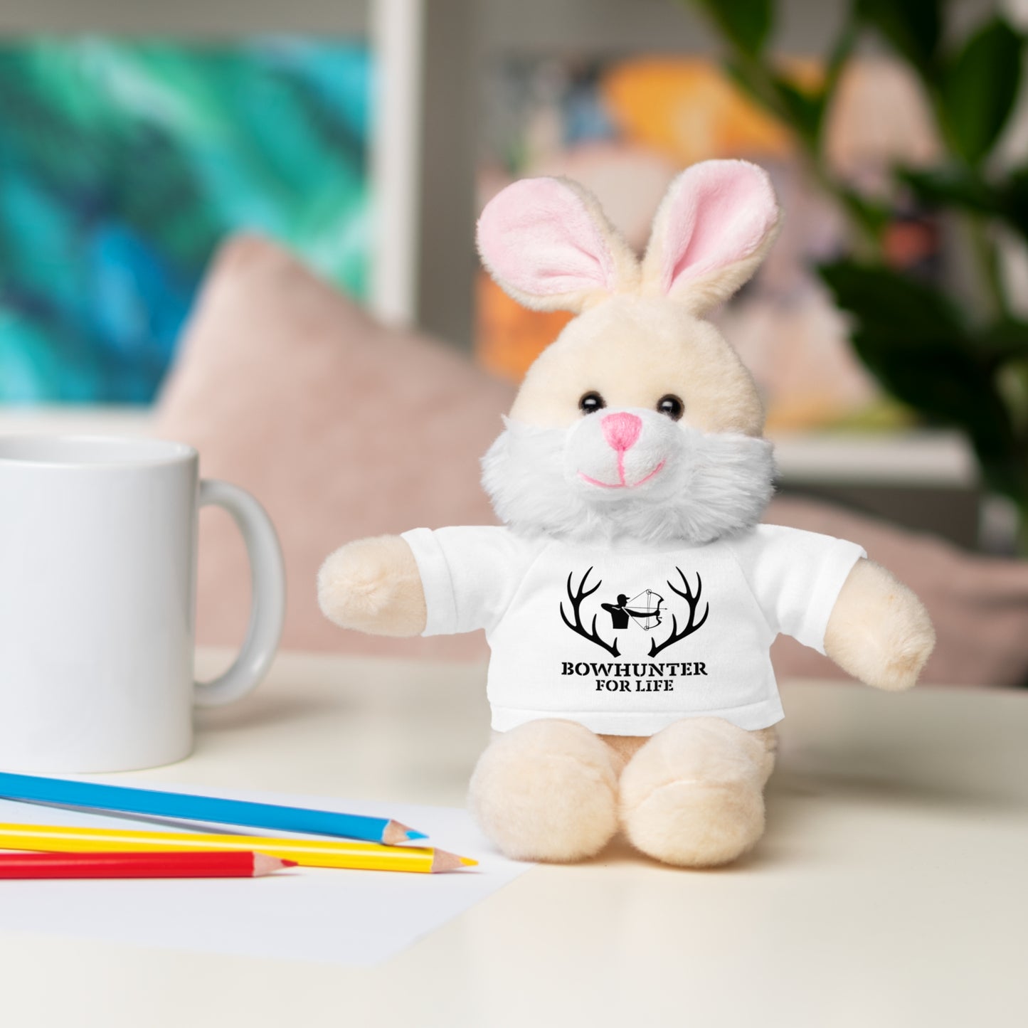 Stuffed Animals with Bowhunter for Life Custom Printed Tee