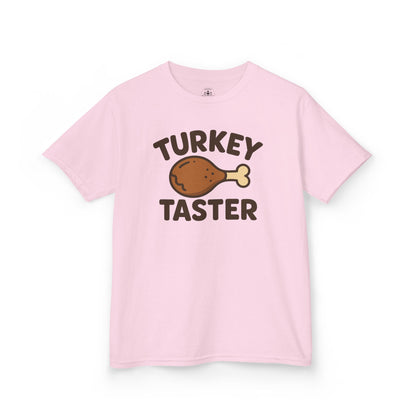 Turkey Taster Youth Unisex T-Shirt | Fun Holiday Shirt, Thanksgiving Gift, Family Gathering Outfit, Cute Kids Clothing