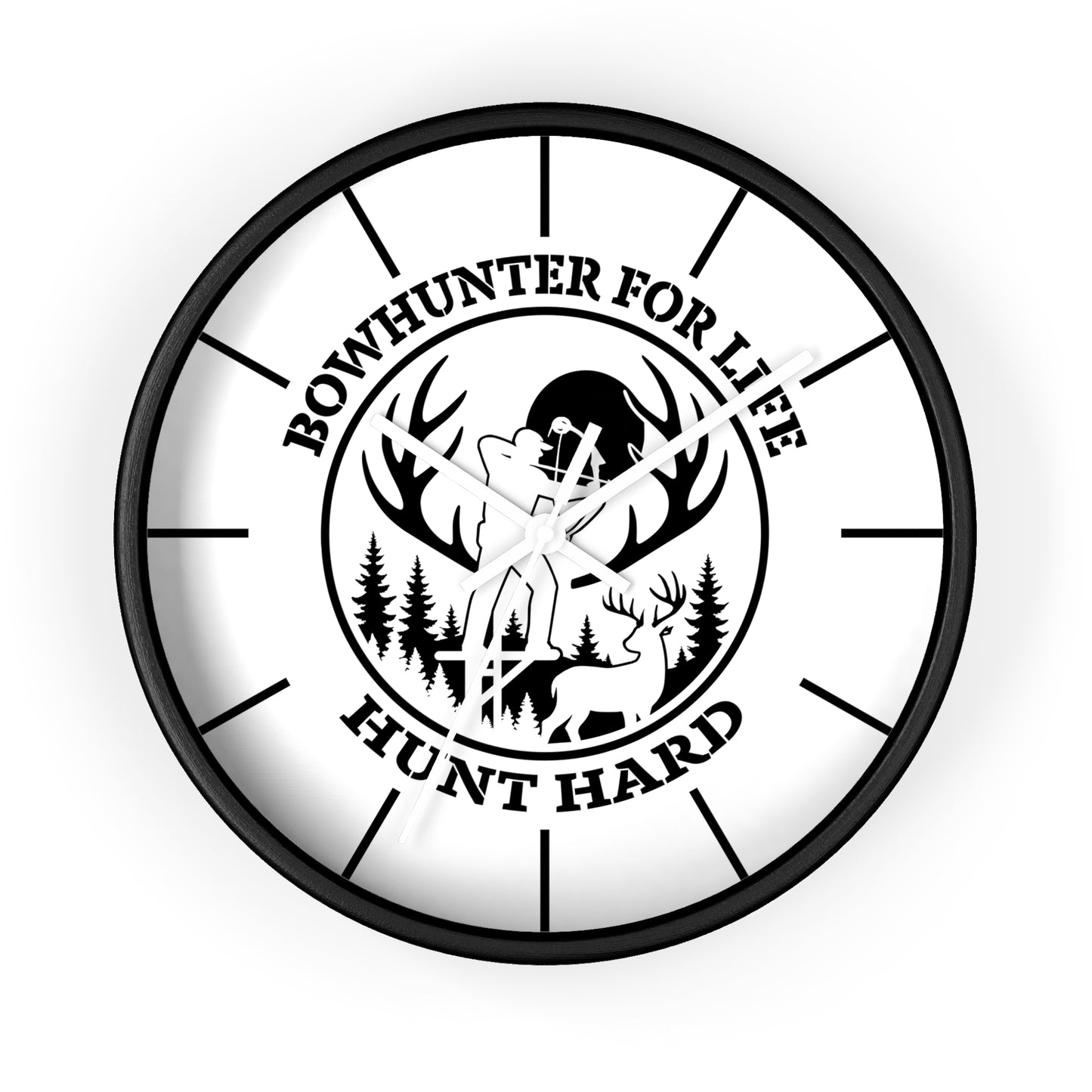 Bowhunter for Life Wall Clock - Perfect Gift for Hunting Enthusiasts, Lodge Decor, Outdoor Life, Rustic Home