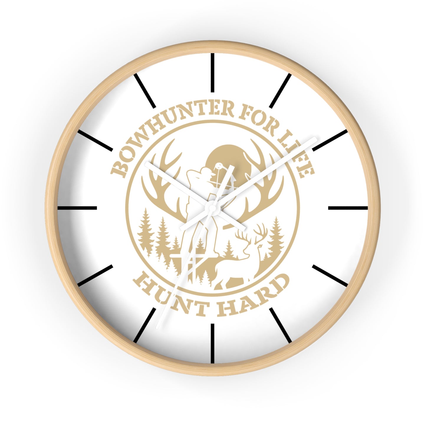 Bowhunter for Life Wall Clock - Perfect Gift for Hunting Enthusiasts, Lodge Decor, Outdoor Life, Rustic Home