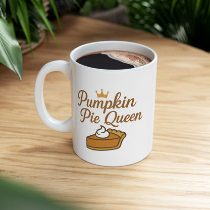 Pumpkin Queen Coffee Mug, Fall Mug, Christmas Gift, Personalized Coffee Cup, Autumn Decor, Harvest Season