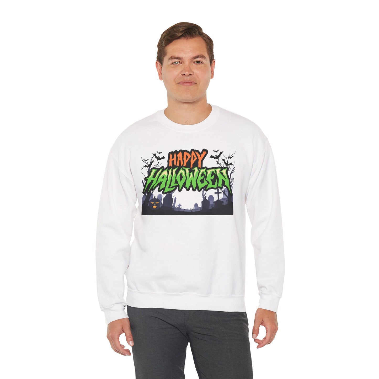 Happy Halloween Crewneck Sweatshirt, Halloween Apparel, Fall Fashion, [...]