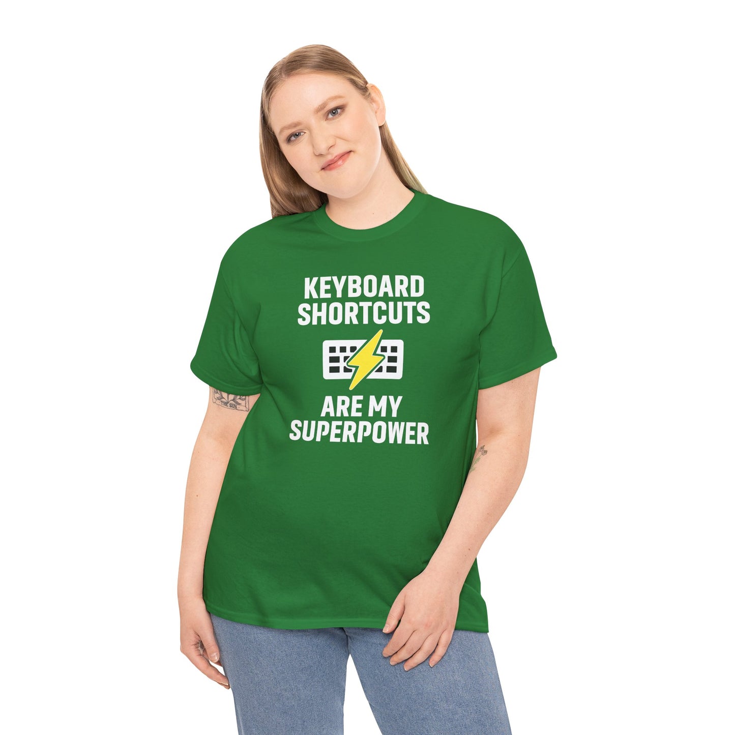 Keyboard Shortcuts Are My Superpower Tee | Unisex T-Shirt, Programmer Gift, Tech Humor Shirt, Geeky Apparel, Office Gift, Funny Tee