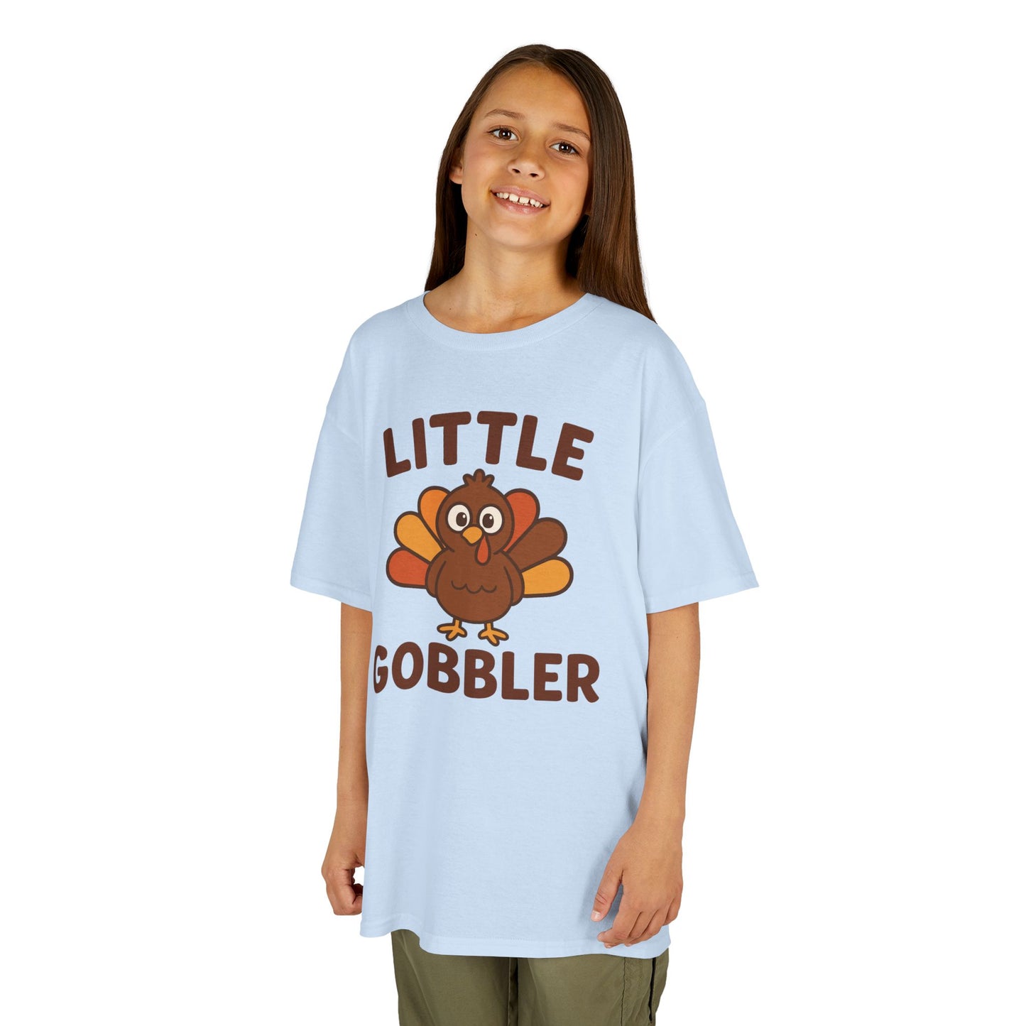 Little Gobbler Youth Unisex T-Shirt | Thanksgiving Kids Tee, Fall Family Fun Tee, Holiday Gift for Kids, Cute Thanksgiving Apparel
