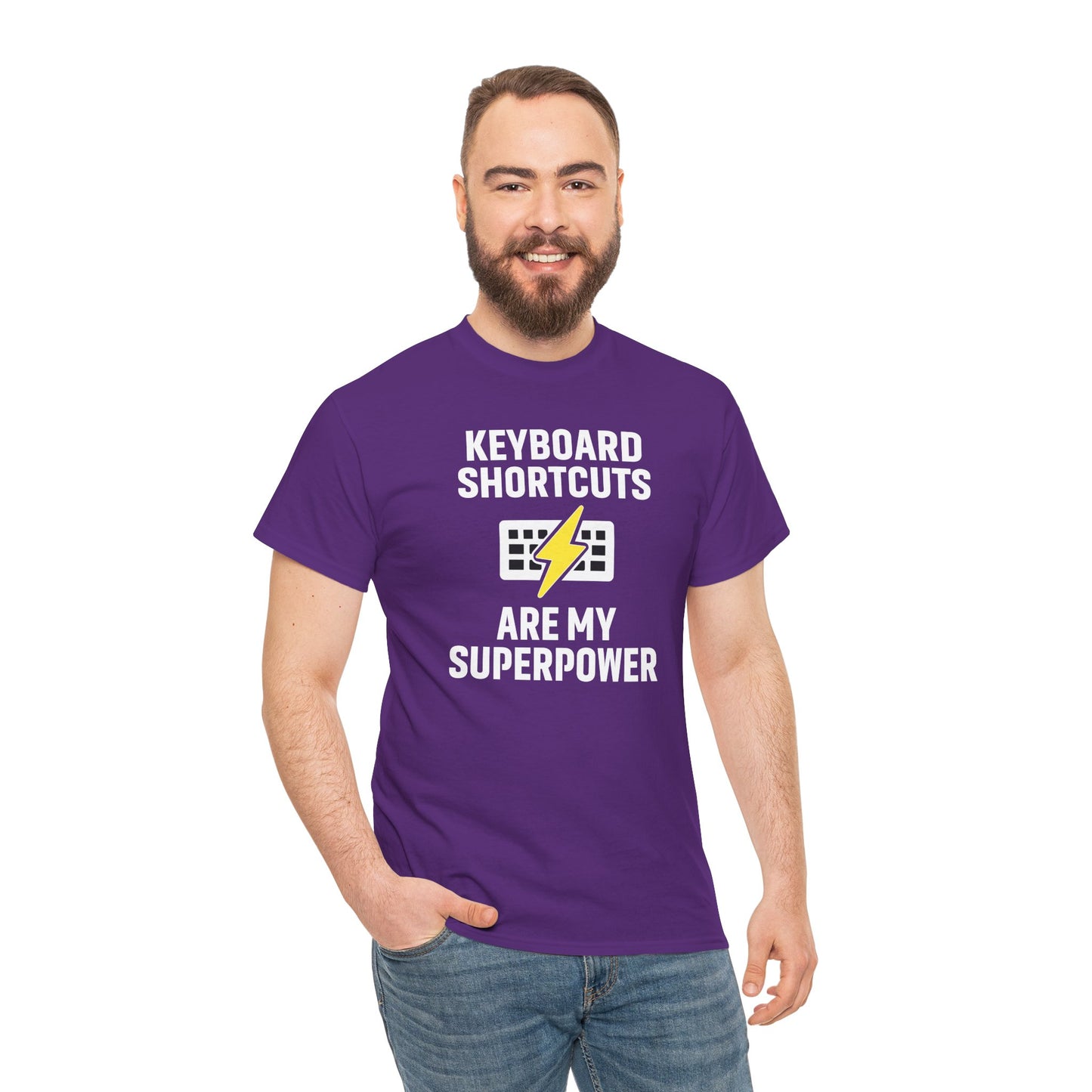 Keyboard Shortcuts Are My Superpower Tee | Unisex T-Shirt, Programmer Gift, Tech Humor Shirt, Geeky Apparel, Office Gift, Funny Tee