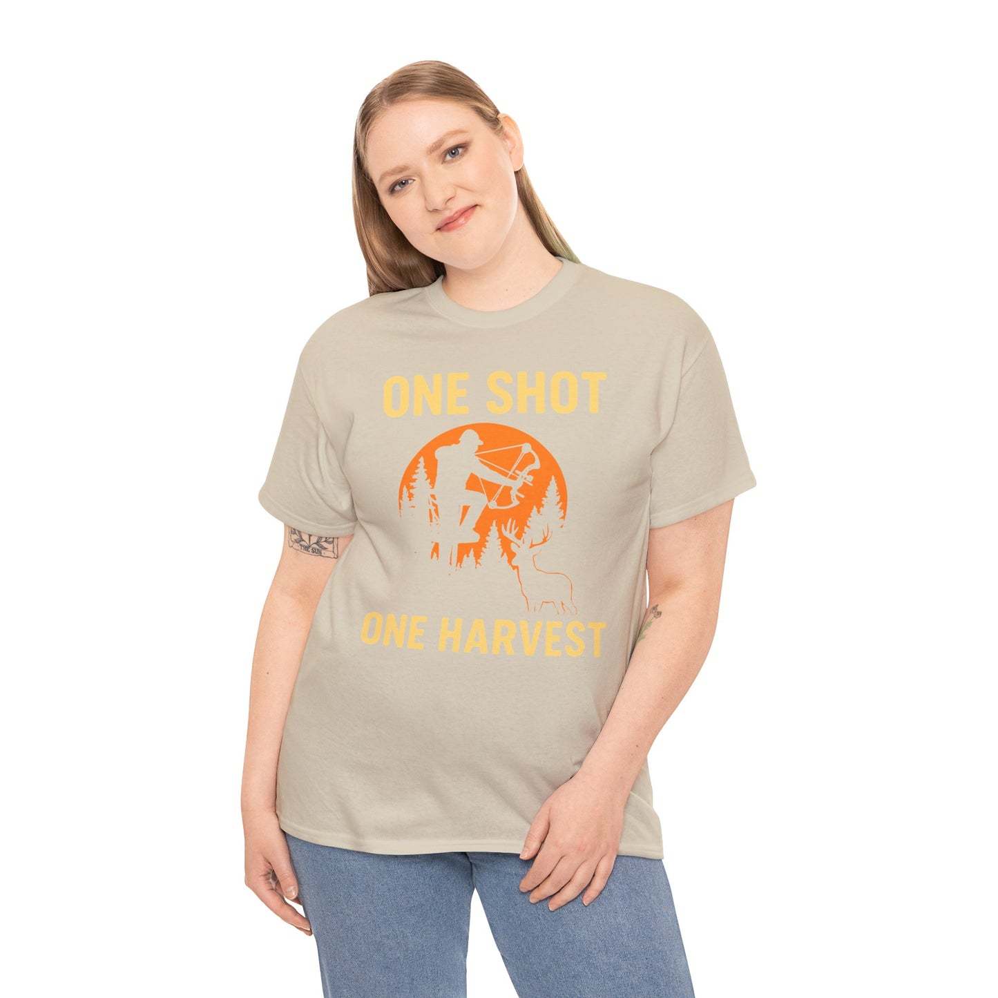 Hunting Tribute Tee, Outdoor Lifestyle Shirt, Gift for Hunters, Fall Harvest Apparel, One Shot One Harvest Design