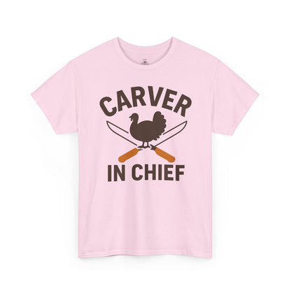 Carver In Chief Unisex T-Shirt | Holiday Shirt, Thanksgiving Gift, Family Gathering Apparel, Turkey Day Style, Funny Thanksgiving Tee